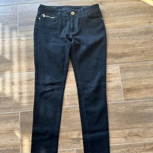 Black and gold skinny jeans